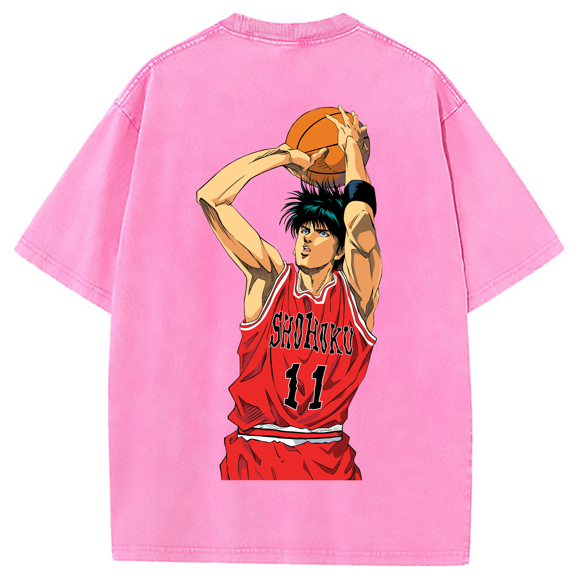 （画像用） SLAM DUNK／スラムダンク 綿100% ヴィンテージ風 半袖Tシャツ（背面プリント）